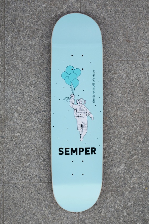 Deck Semper Skateboards Astronaut blue size 8.125