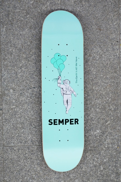 Deck Semper Skateboards Astronaut green size 8.25
