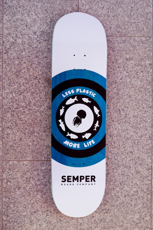 Deck Semper Skateboards Sealife blue size 8.375